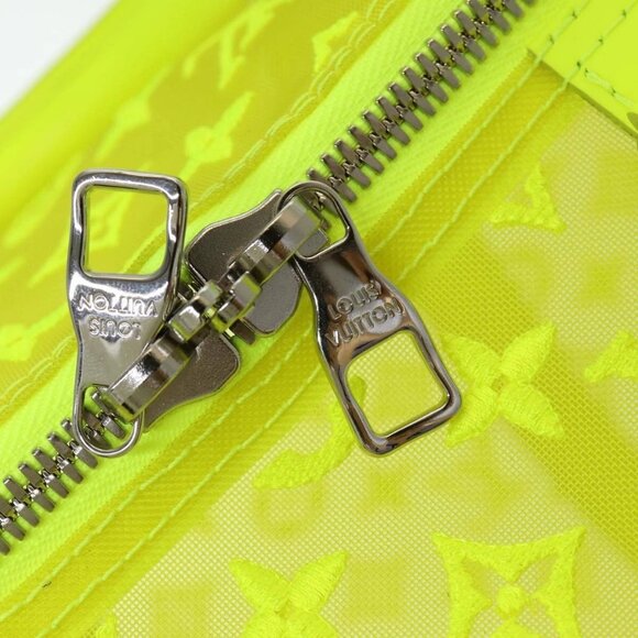 LOUIS VUITTON Monogram Mesh Keepall Bandouliere 50 Bag Yellow - Picture 10 of 15